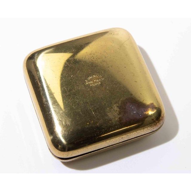 Italian Gold-Plated Metal Trinket or Pill Box by F. Jacovitti, Rome, 1960s For Sale - Image 3 of 5