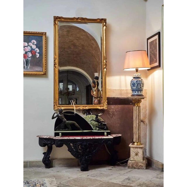 Antique Mirror in Gilt Frame For Sale - Image 9 of 9