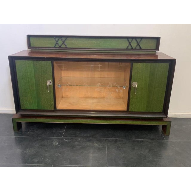 Art Deco Rosewood Green Sideboard, 1930s For Sale - Image 11 of 11