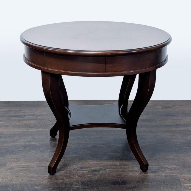 One Drawer Drum Table With Shelf For Sale - Image 4 of 10