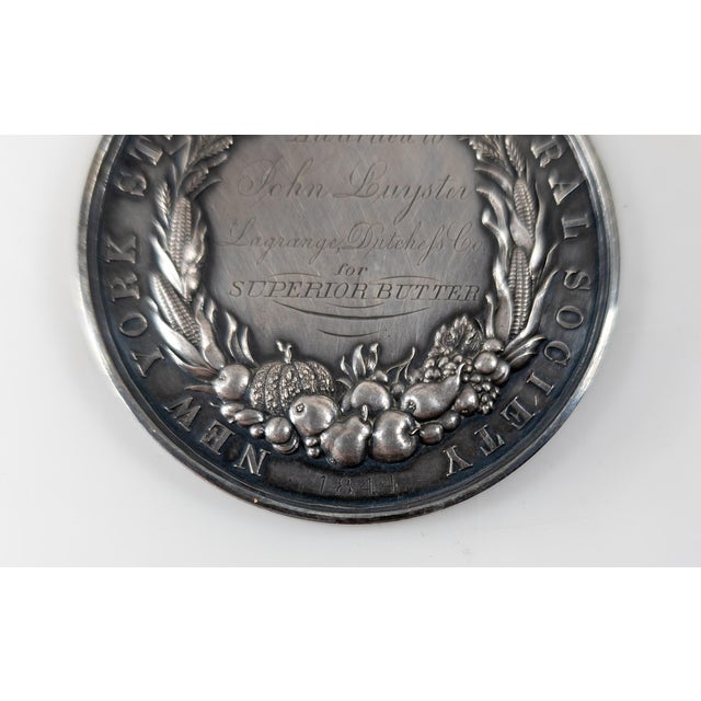 19th Century American Coin Silver New York Agricultural Society Medal For Sale - Image 12 of 15