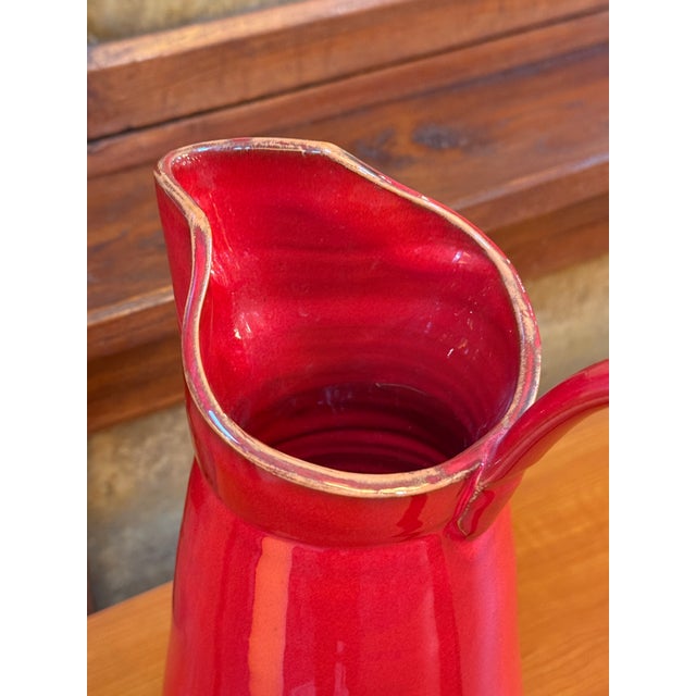 Vietri Rosso Vecchio Pitcher For Sale In San Francisco - Image 6 of 12