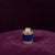 Metal Blue Glazed Ceramic and Brass-Toned Metal Table Lighter by Tommaso Barbi, 1970s For Sale - Image 7 of 17