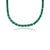 Not Yet Made - Made To Order 33.30 Ct Green Onyx Tennis Necklace in Sterling Silver Prong Set For Sale - Image 5 of 12