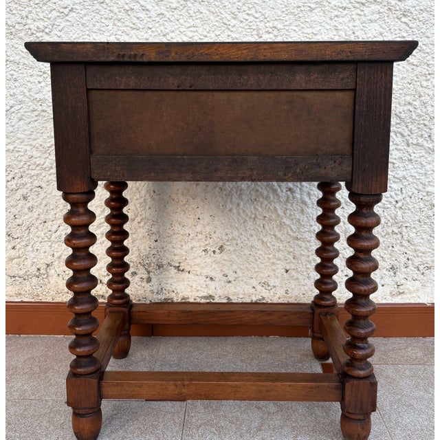 Baroque Spanish Carved Wood Side Table, Mid 20th-Century For Sale - Image 3 of 12
