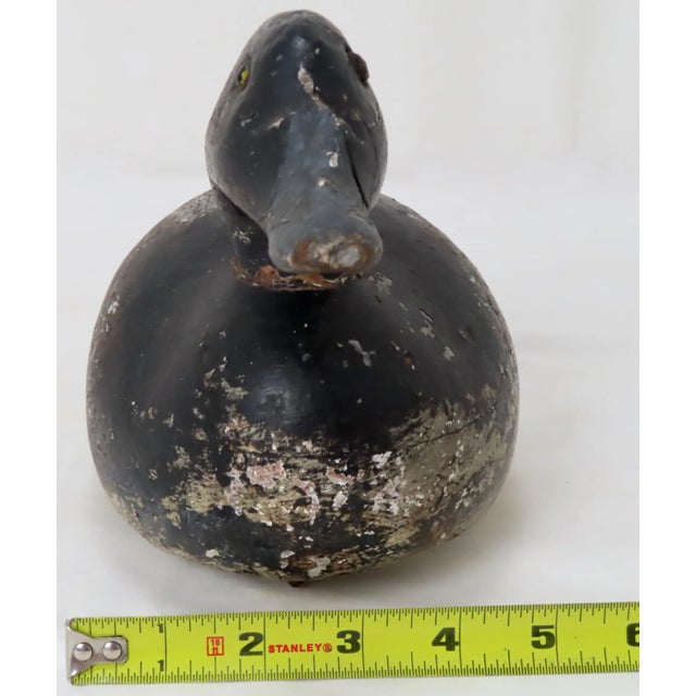 Antique Hand Carved & Painted Wood Duck Decoy From Maine For Sale - Image 10 of 13