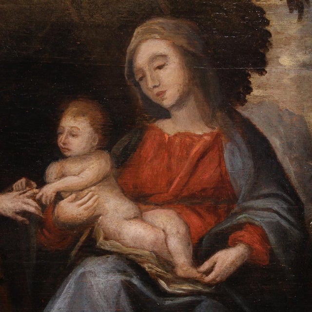 Mystical Marriage of Saint Catherine of Alexandria, 1630, Oil on Panel, Framed For Sale - Image 4 of 16