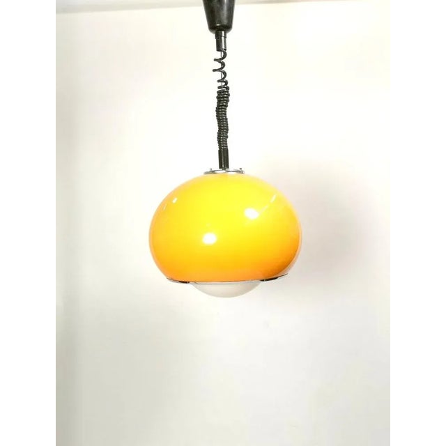 Mid-Century Modern Orange Meblo Pendant from Guzzini For Sale - Image 6 of 6
