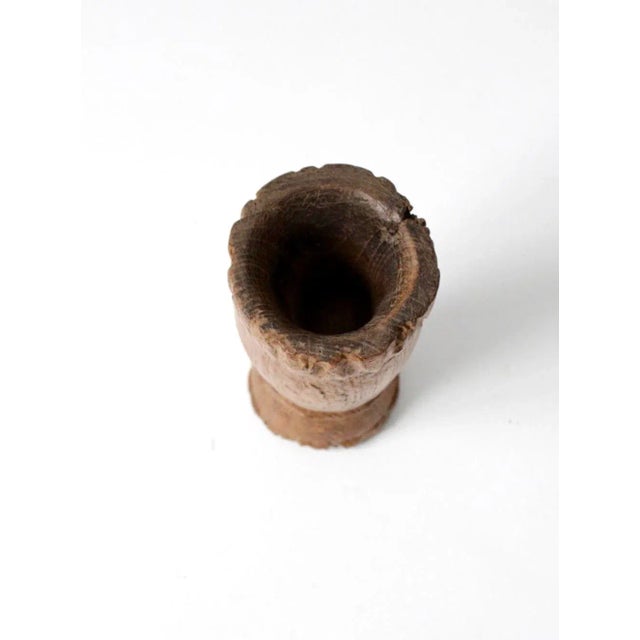 Wood Antique Wooden Kitchen Mortar For Sale - Image 7 of 8
