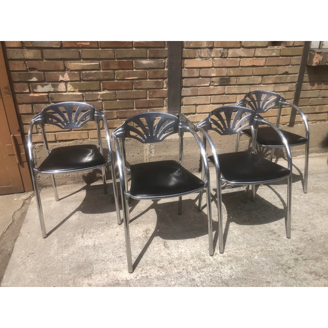 Postmodern Alisea Armchairs by Lisa Bross for Studio Simonetti, Italy, 1980s, Set of 4 For Sale - Image 10 of 18