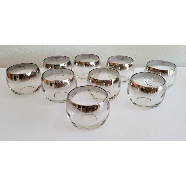 1960s Mid-Century Modern Dorothy Thorpe Style Roly Poly Punch Bowl & Glasses - Set of 10 For Sale In Providence - Image 6 of 7