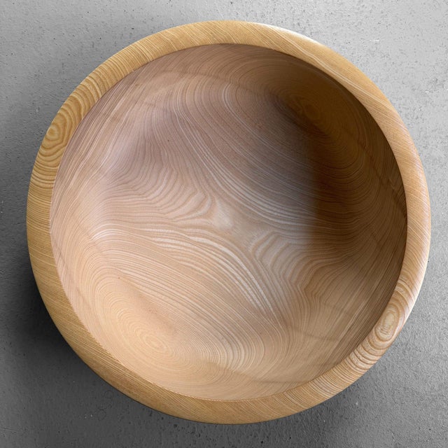 Japanese Wooden Dough Bowl, 1980s For Sale - Image 12 of 14