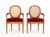 Pair of Louis XVI Style Red Velvet Upholstered Cane Paneled Walnut Fauteuils For Sale - Image 4 of 13