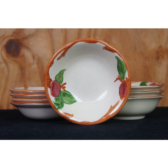 Vintage Franciscan Apple Pattern Dinnerware Hand Painted Usa England - 120 Piece For Sale - Image 6 of 13