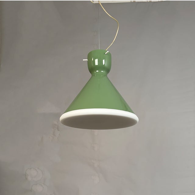 Glass Vintage Pendant Light by Mariana Iskra for Ribes Studio, 2004 For Sale - Image 7 of 13