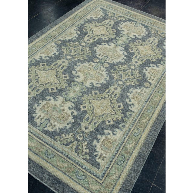 Turkish Turkish Oushak Rug 4'11" x 7'1" #17328 For Sale - Image 3 of 8