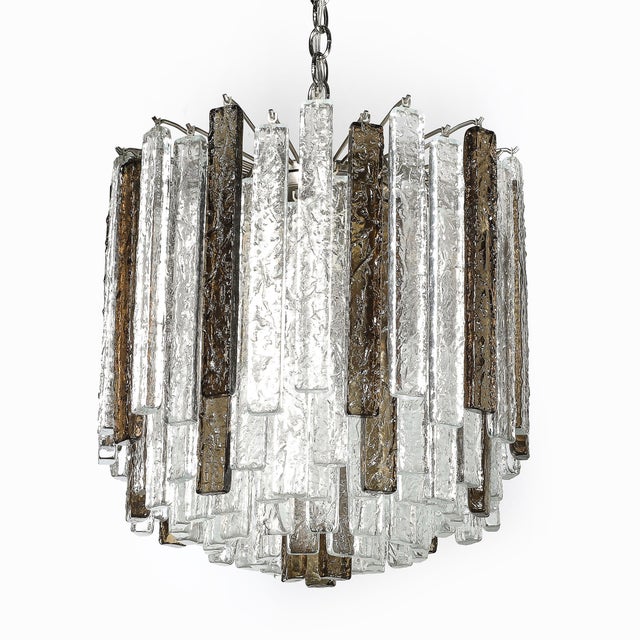 Pair of Mid-Century Modernist Hand-Blown Mottled Murano Glass Pendants by Venini For Sale - Image 17 of 18