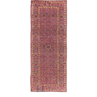 19th Century Antique Beshir Long Gallery Rug in Colors For Sale