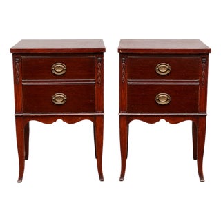 Vintage Wooden Nightstands – Matching Pair For Sale