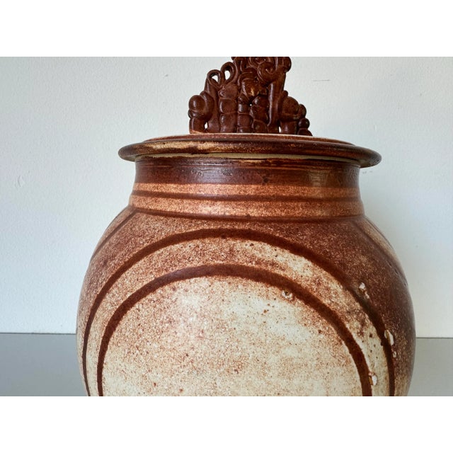1990s 1990's Ellie Studio Pottery Jar With Lid For Sale - Image 5 of 12
