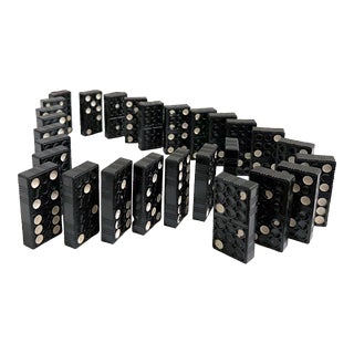 Vintage Plastic Dominos - Set of 28 For Sale