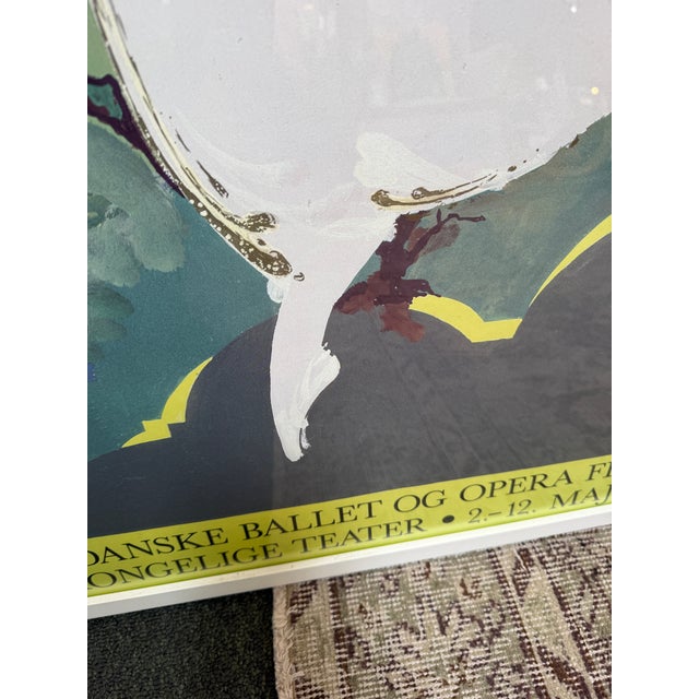 Green Bjorn Winblad Royal Danish Ballet Poster, Framed For Sale - Image 8 of 12