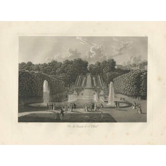 Louis-Pierre Baltard, View of the Cascades at Saint-Cloud, 1803, Engraving For Sale - Image 9 of 9