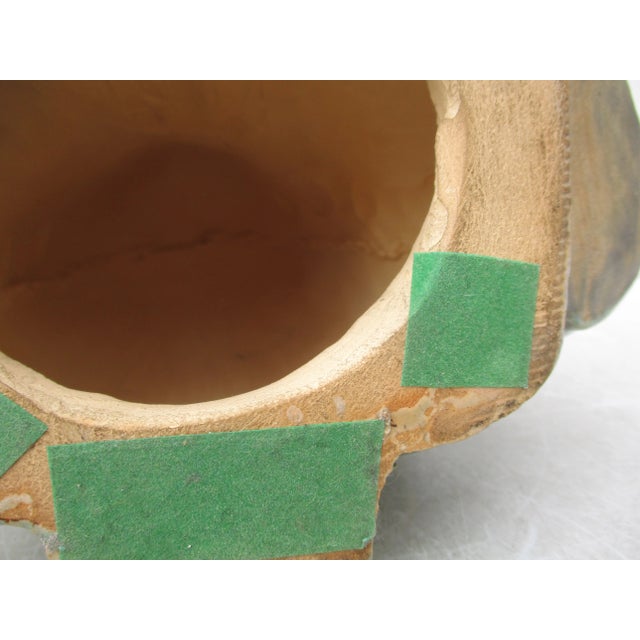 Stoneware Bust of Egyptian Pharoh Circa 1900 For Sale - Image 10 of 10