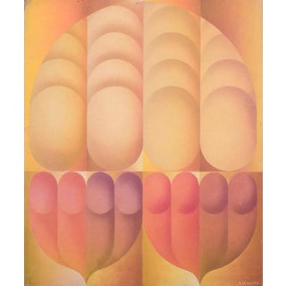 R, Wagner, Abstract Composition, 1970, Oil on Board For Sale
