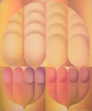 R, Wagner, Abstract Composition, 1970, Oil on Board