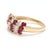 2010s 2 CTW Ruby and Diamond Cluster Band Ring, 14k Yellow Gold, Ring Size 6.25 For Sale - Image 5 of 7