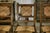 Charming set of six rustic oak chairs, French craftsmanship from the 1960s. Solid frame with square uprights, curved...