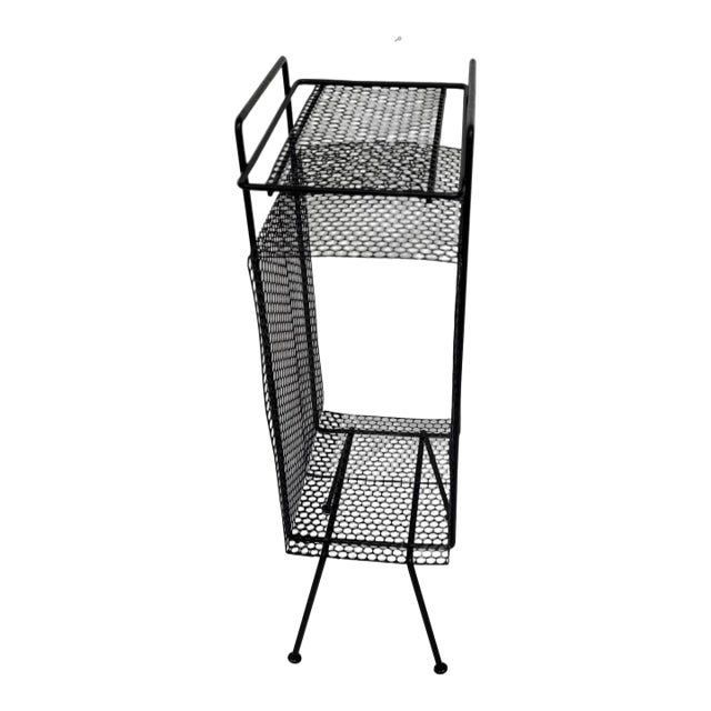 1950s Mid Century Modern Wire Telephone Table Mesh in the Style of Richard Galef For Sale