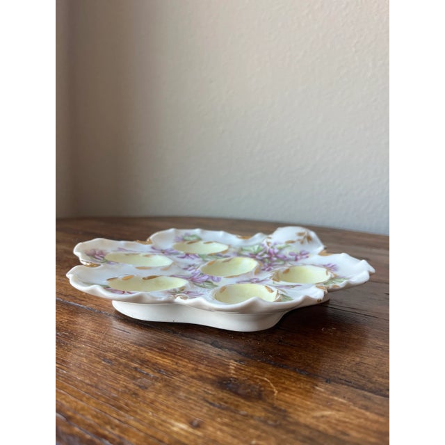 Antique Haviland and Co Limoges Deviled Egg Tray Platter For Sale - Image 9 of 10