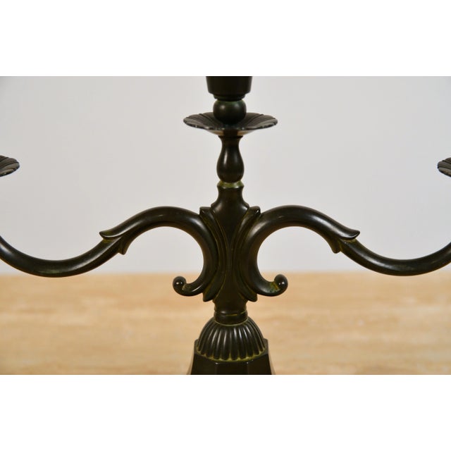 1930s Large Disko Metal Candelabras by Just Andersen - a Pair For Sale - Image 5 of 8