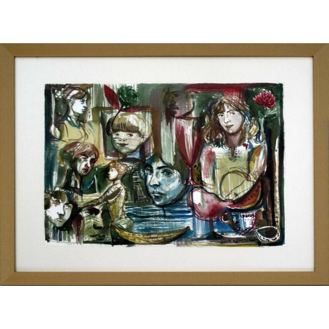 2000 - 2009 Contemporary Watercolor Various Portraits For Sale - Image 5 of 5