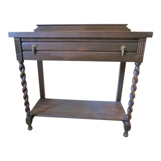 Antique English Barley Twist Console Table For Sale