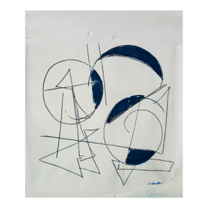 Blue Geometry an Architectural Abstract Expressionist Work by Erik Sulander.
