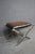 Campaign Maitland-Smith Leather X-Base Stool With Cast Eagle Heads For Sale - Image 3 of 14