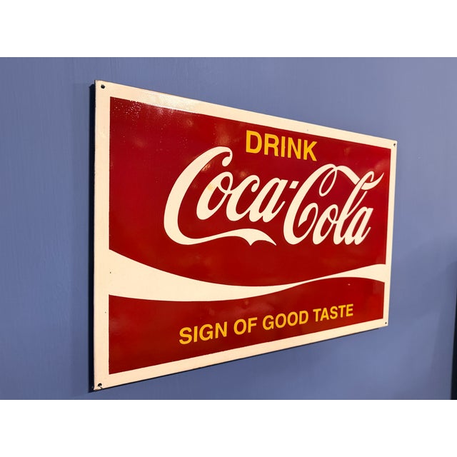 Coca Cola Sign, 1970s For Sale - Image 4 of 4