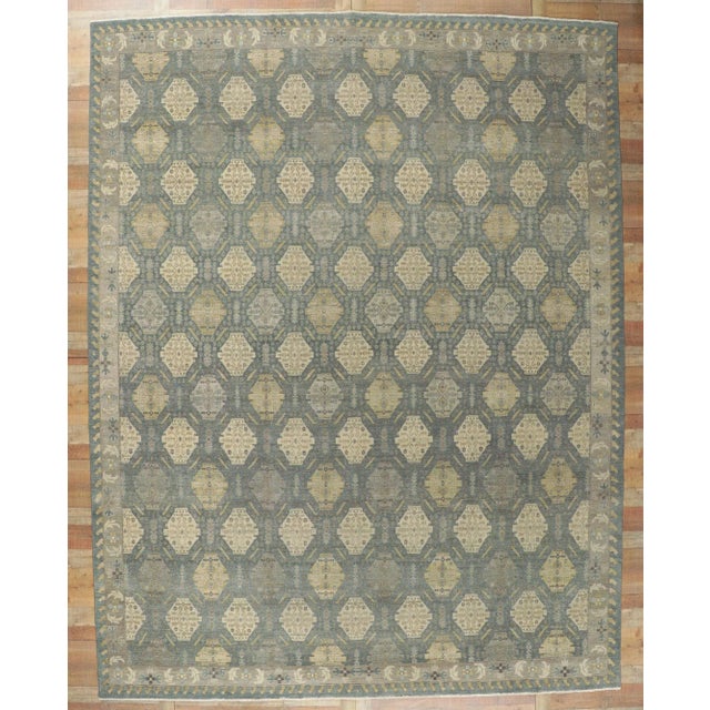 Vintage Modern Distressed Oushak Rug - 11'09 X 15'01 For Sale - Image 11 of 11
