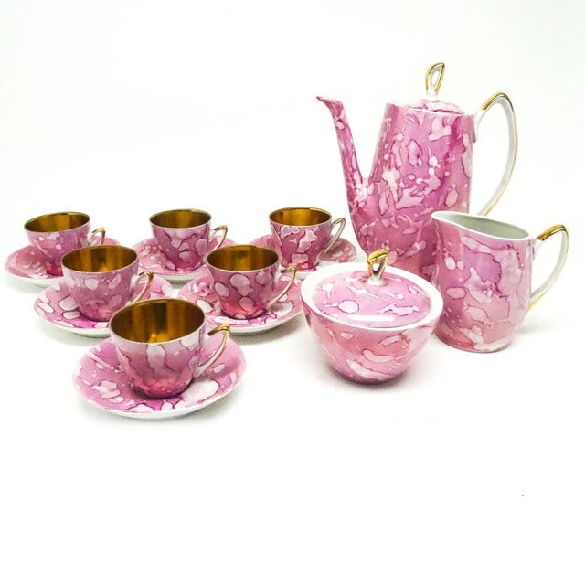 Pop-Art Coffee Set Aldona, Chodzież, Poland, 1960s, Set of 15 For Sale - Image 16 of 16