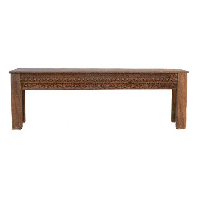 104" Long Grand Architectural Beam Console For Sale