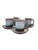 A stunning hand-painted Bat Trang ceramic tea or espresso set designed for four, made by the Gia Oanh pottery studio in...