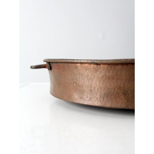 Antique Hammered Copper Pan For Sale - Image 9 of 13