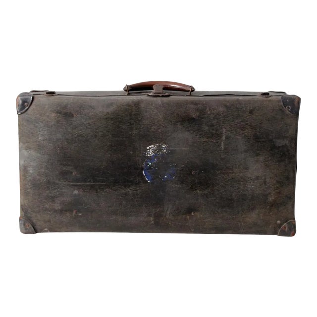 Antique Hardboard Suitcase For Sale