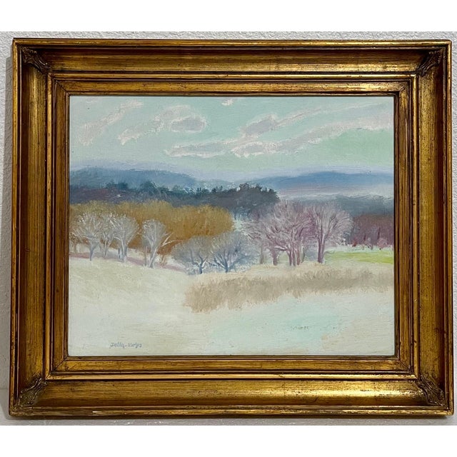 Ralph Della Volpe, Modernist Oil Painting Bucolic Valley Woods Landscape Ralph Della Volpe For Sale - Image 4 of 7
