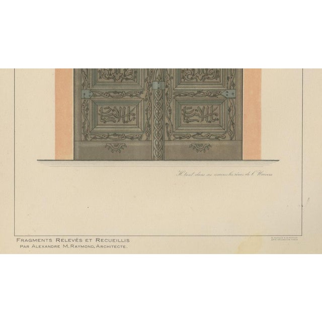 Paper Alexandre M. Raymond, Seljuk Carved Wooden Door from Konya, 1924, Paper For Sale - Image 7 of 9