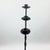 2020s Hand Forged Iron Candelabra Set of 3 (100-120cm) Antique Copper Finish Classic Spindle Node Floor Set For Sale - Image 5 of 7