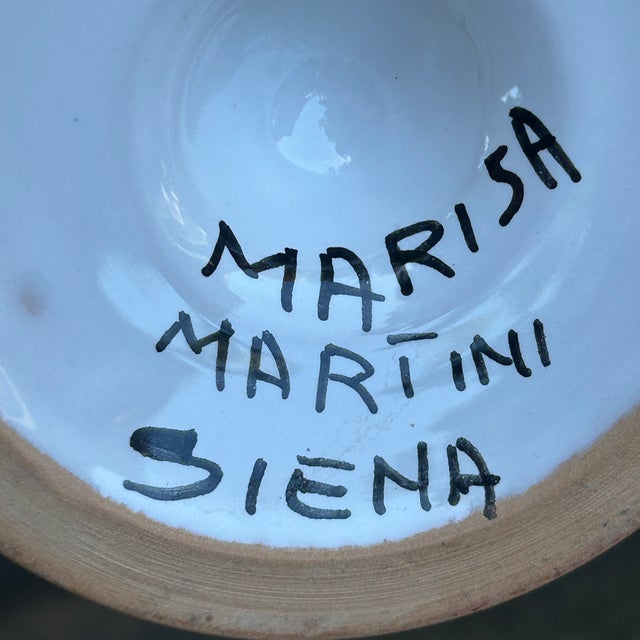 Perfect for your rustic italian dinners. A pair of vintage Italian pottery wine goblets with the popular Ricco Deruta...